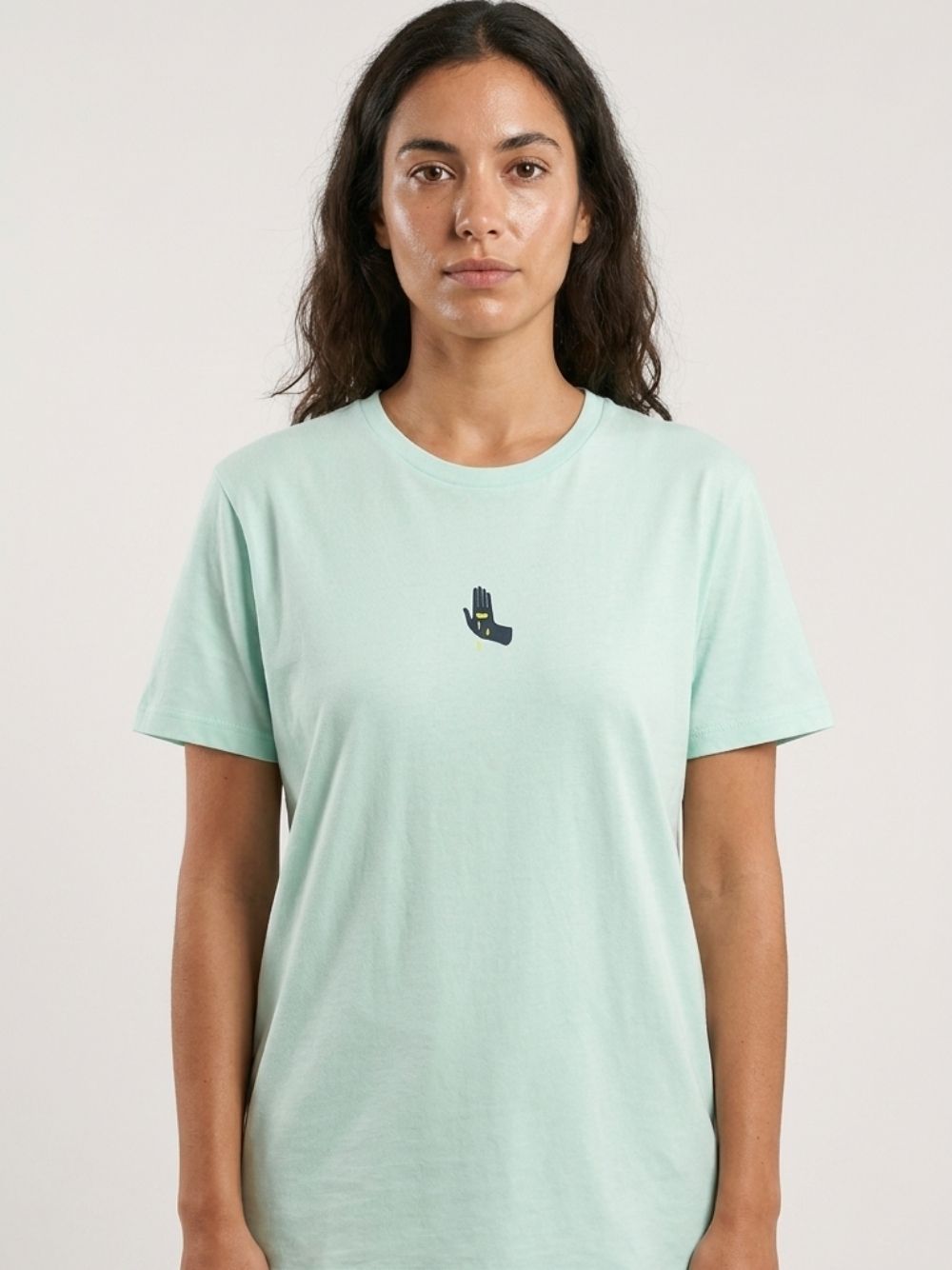 Stop Crying T-shirt in Mint