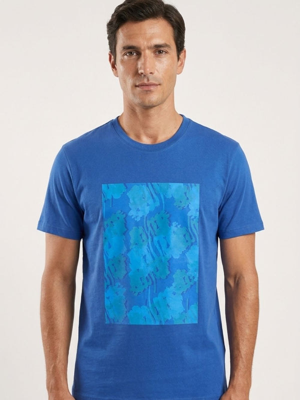 Flower Affair T-shirt in Deep Blue