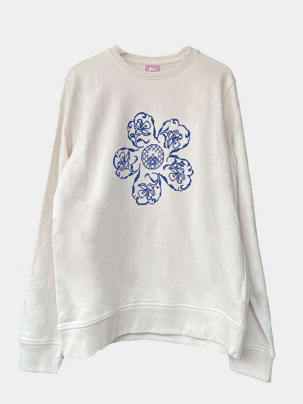 Blue Flower VhaGxPM Sweatshirt