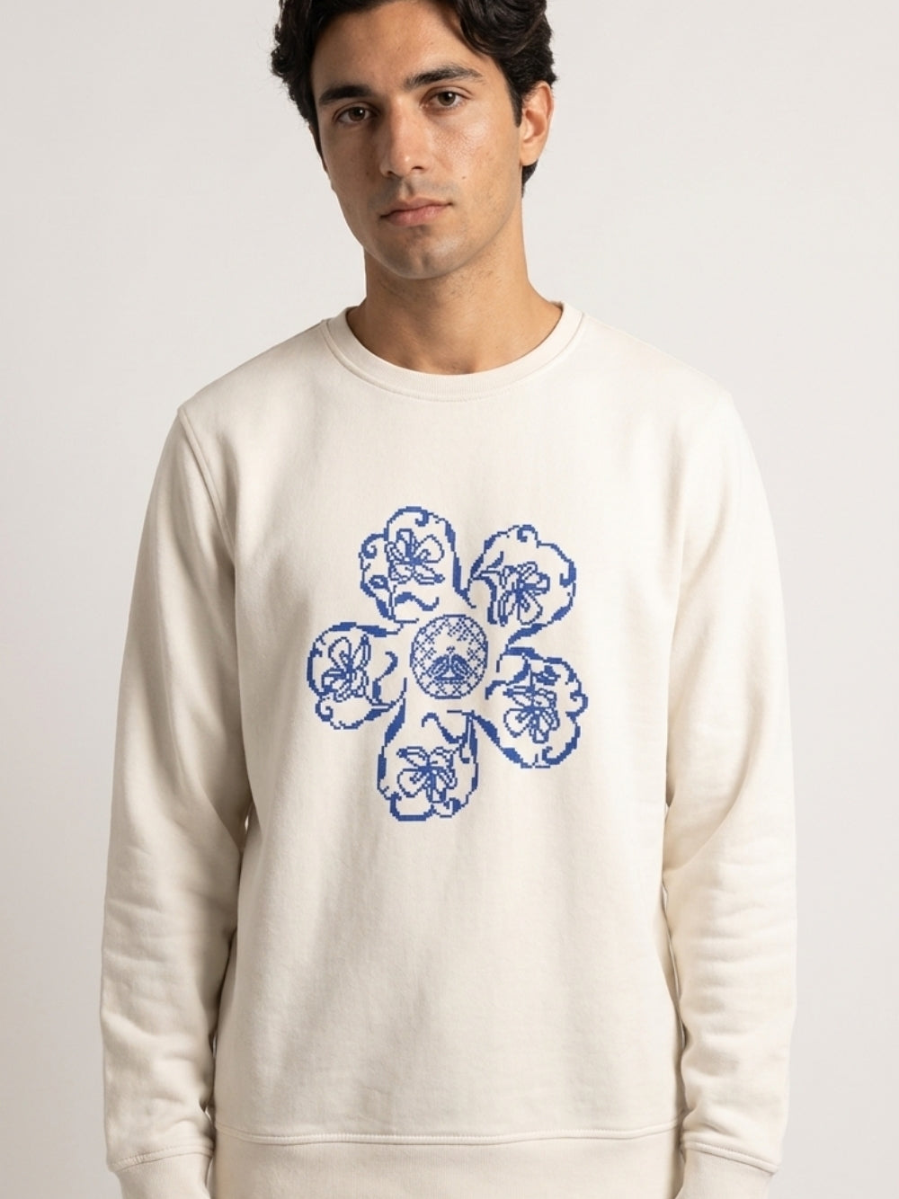 Blue Flower VhaGxPM Sweatshirt