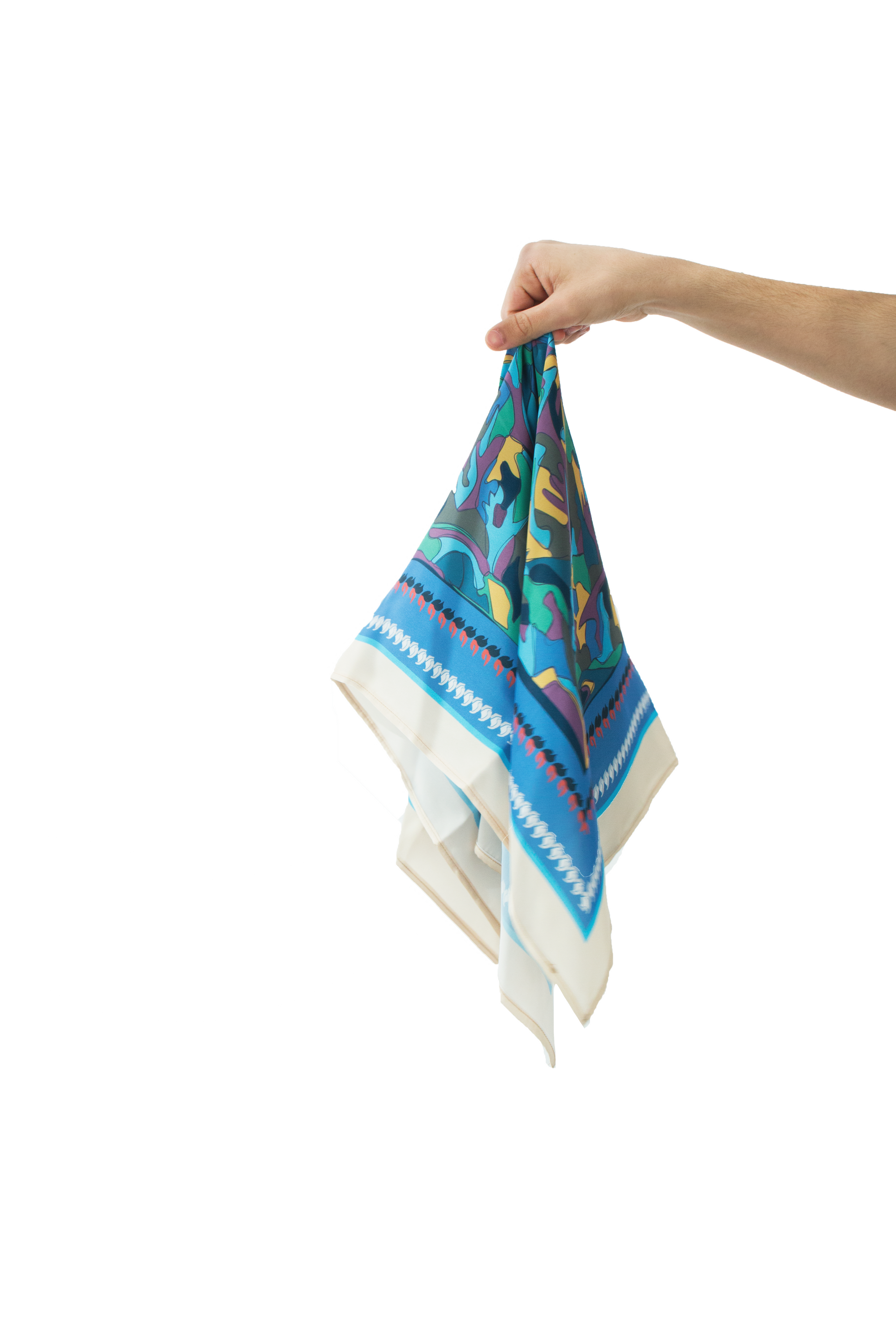 Camouflage in Blue Scarf