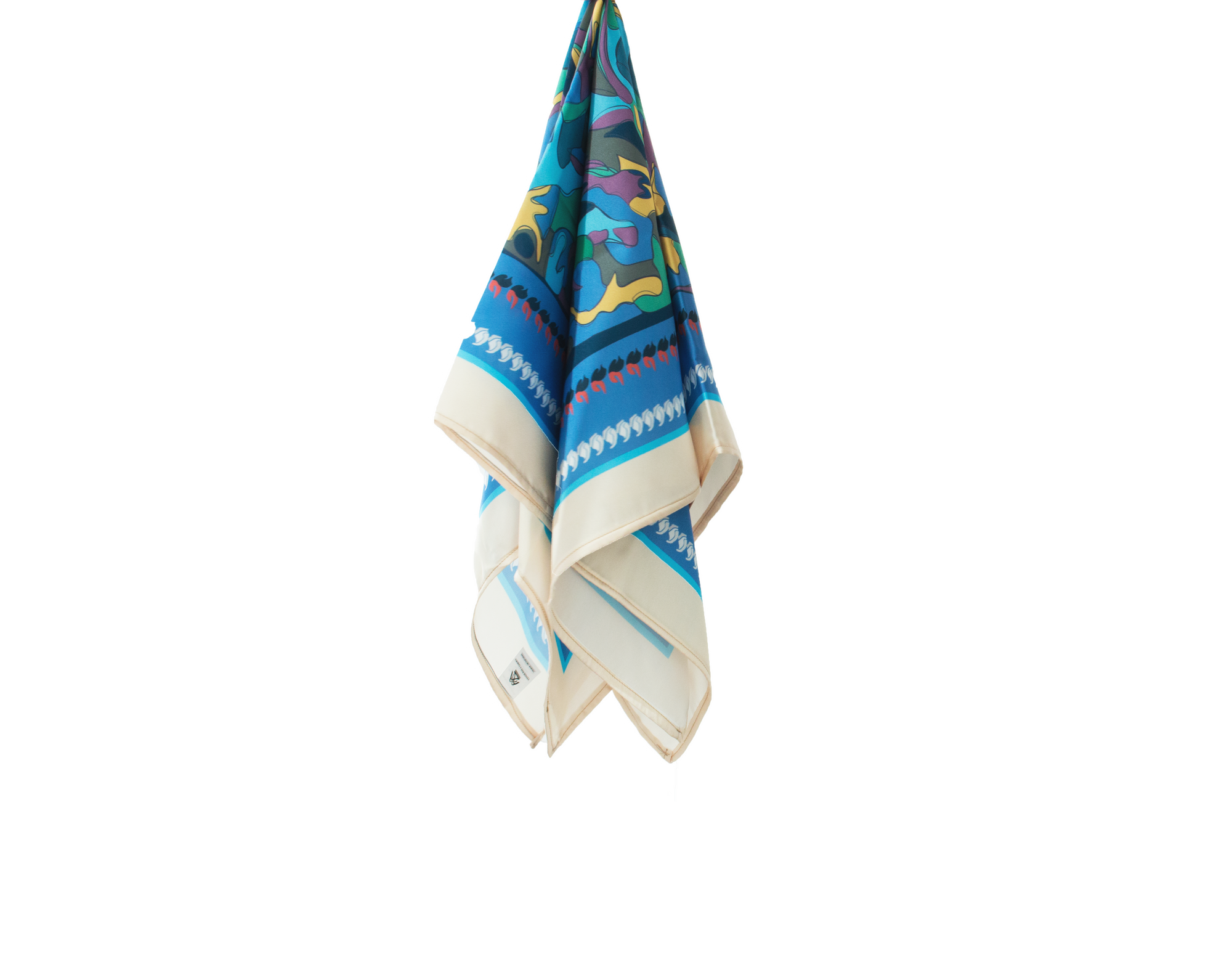 Camouflage in Blue Scarf