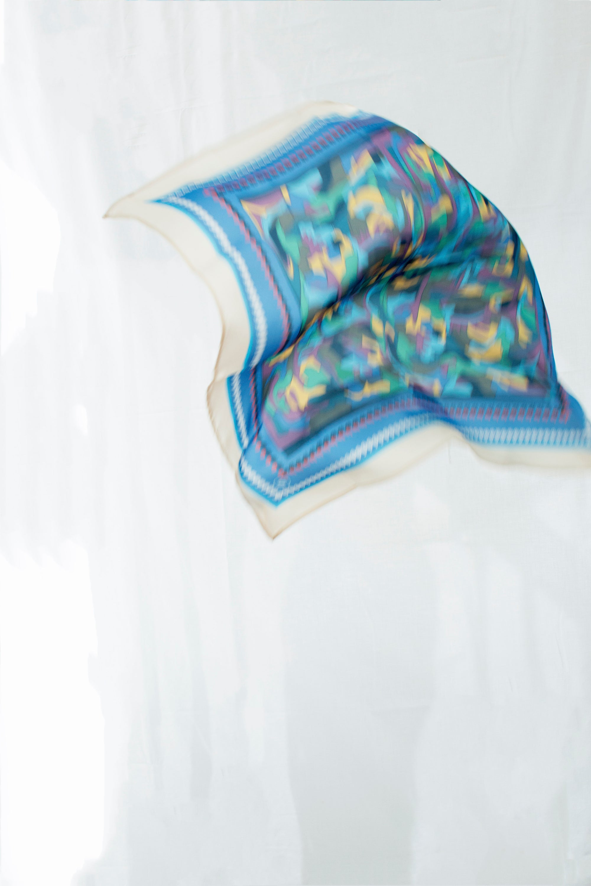 Camouflage in Blue Scarf